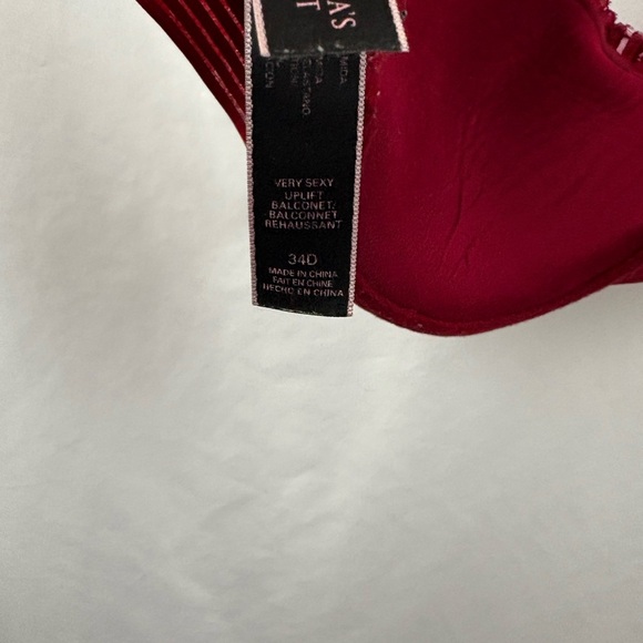 Victoria’s Secret 34D Bra Very Sexy Uplift Balconet Red - Picture 7 of 9